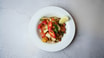 Fried cashew nødder med grøntsager og ris
